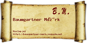 Baumgartner Márk névjegykártya