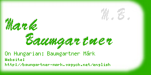 mark baumgartner business card
